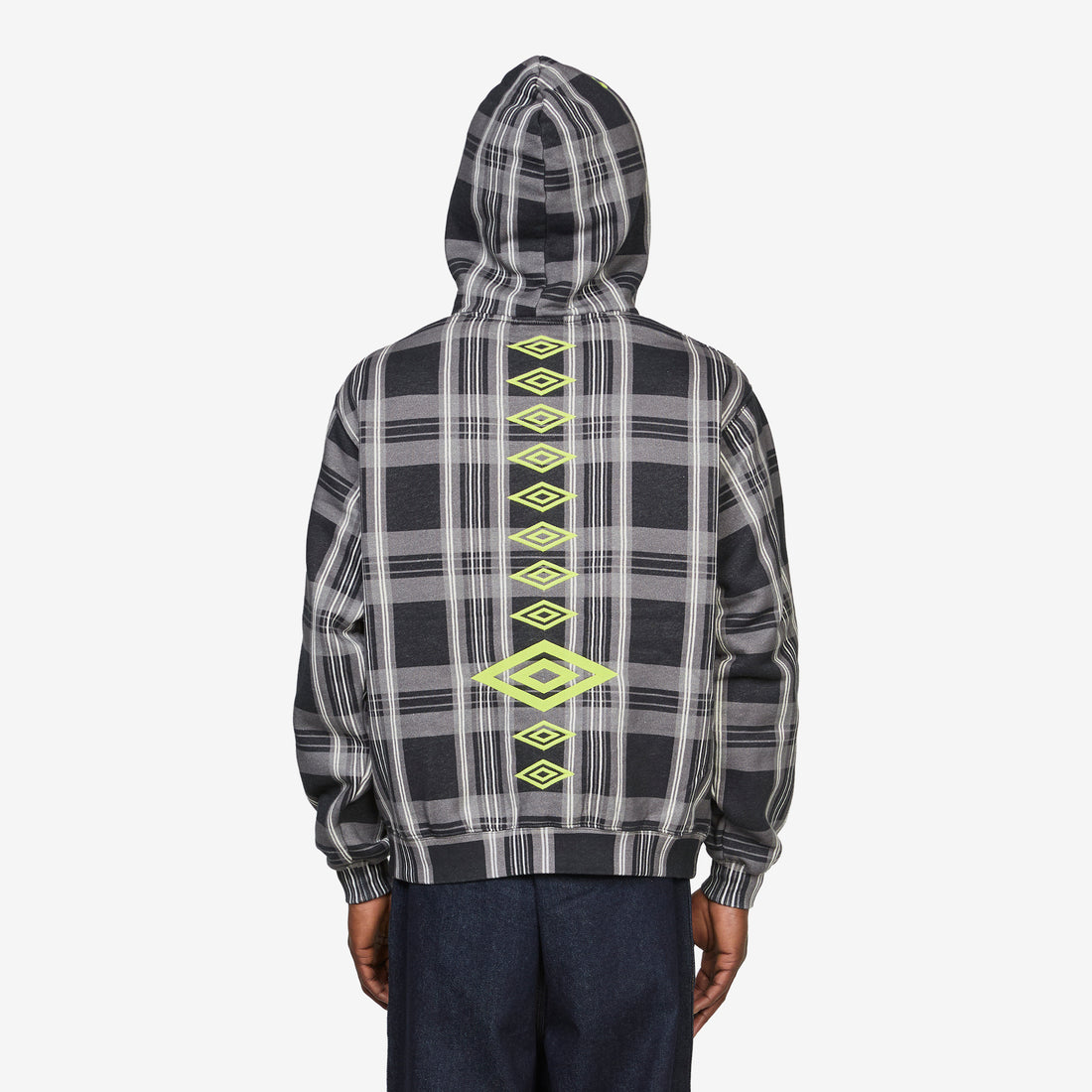 Umbro x Spine Plaid Hoodie Black Jumpers