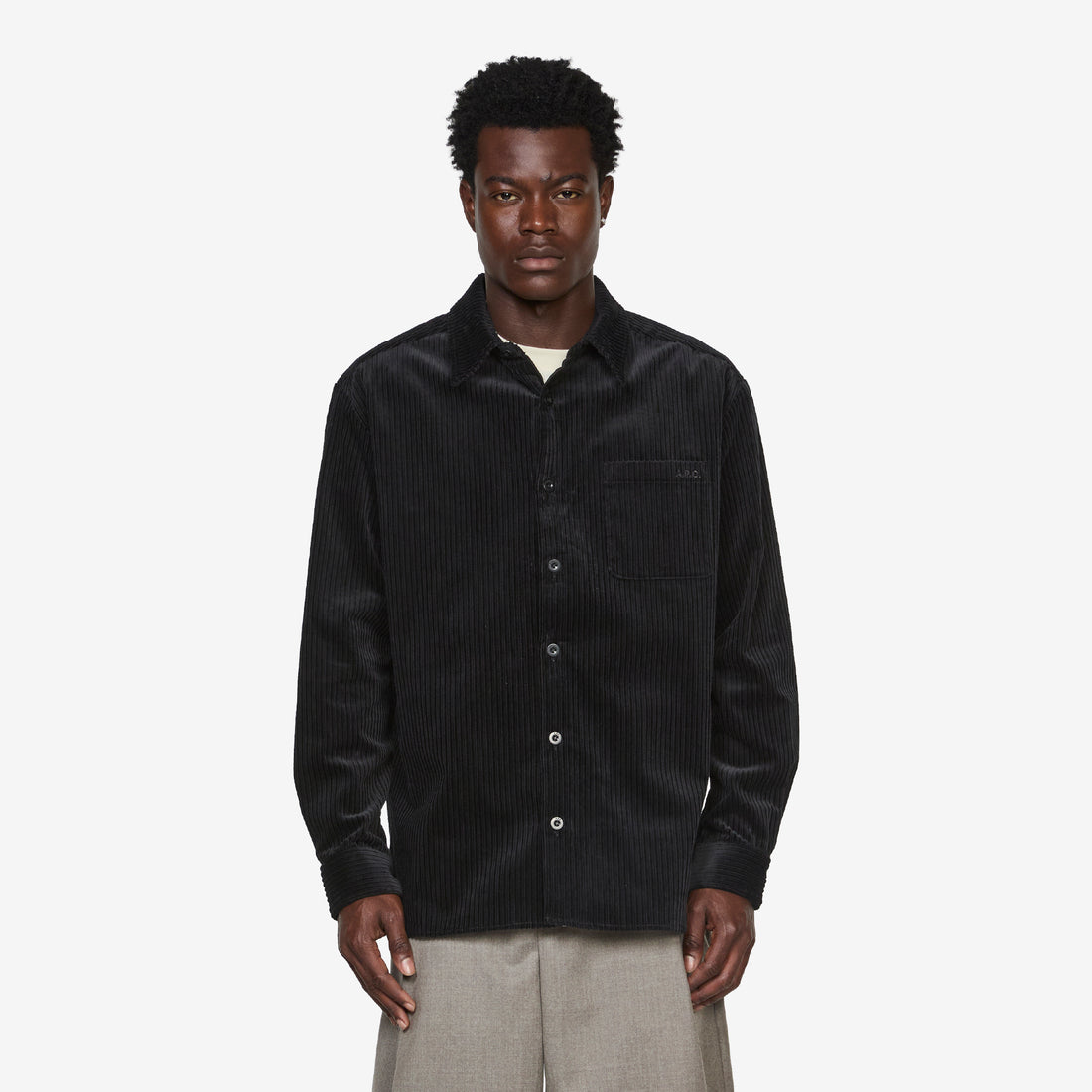 Malo Logo Overshirt Black Shirts