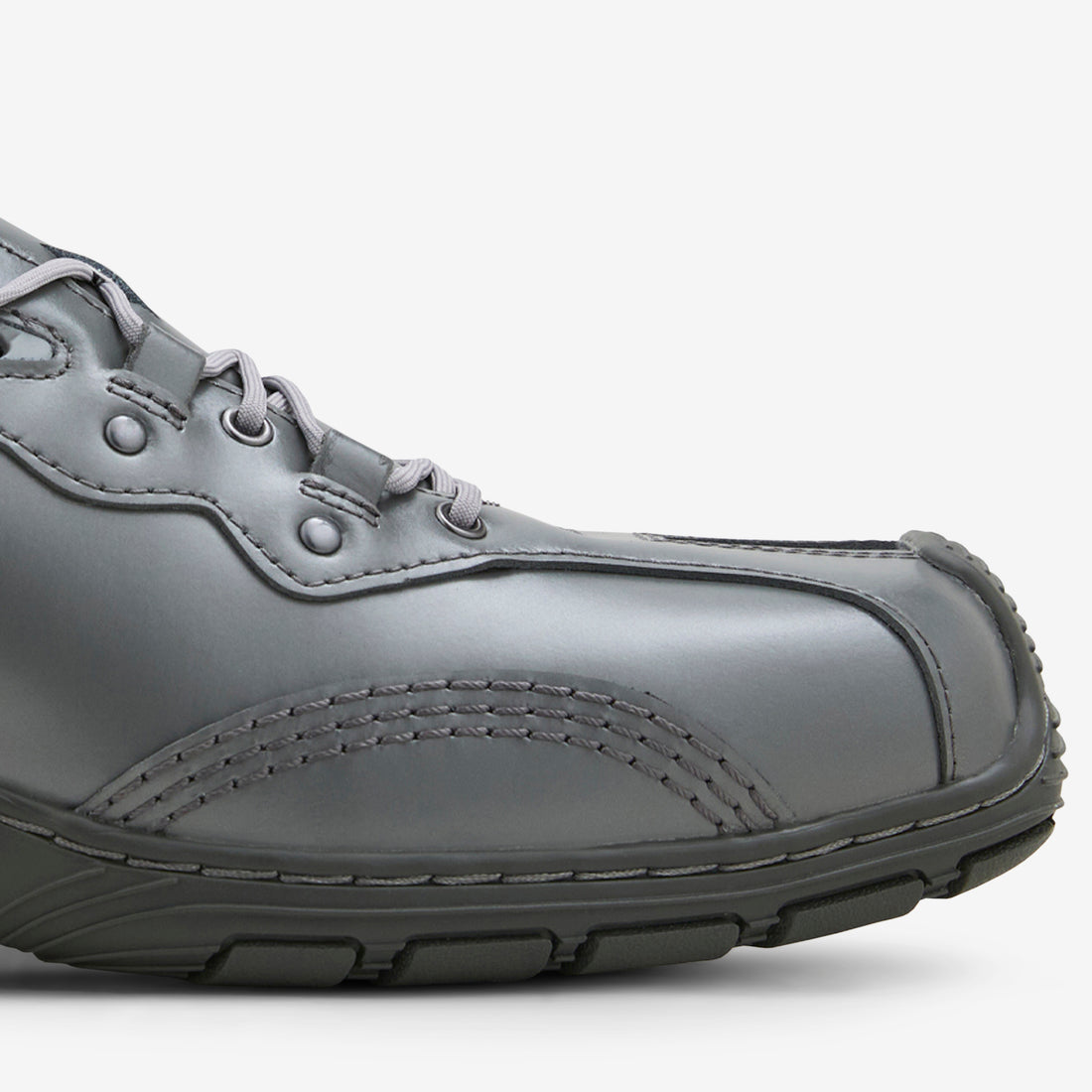 Aurix 5I Shoe Gunmetal Satin Finish Leather Footwear
