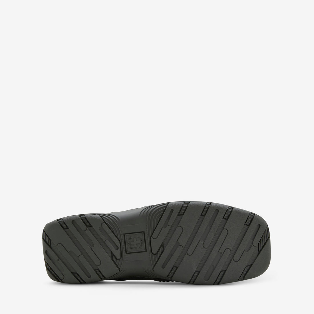 Aurix Slip On Mule Gunmetal Satin Finish Leather Footwear