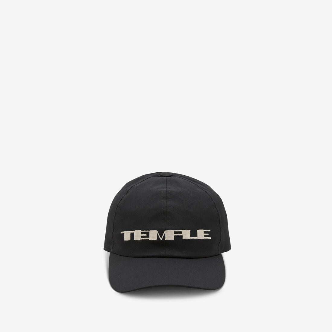 Heavy Poplin Temple Baseball Cap Black | Pearl Headwear