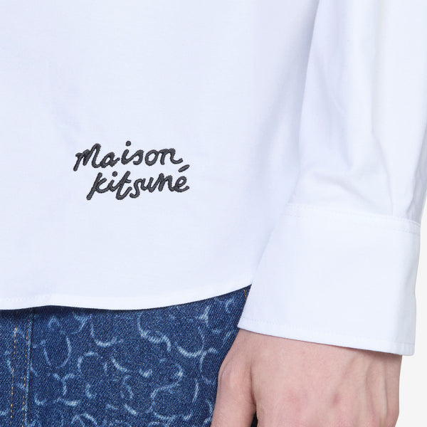 Maison Kitsuné Handwriting Casual BD Shirt White