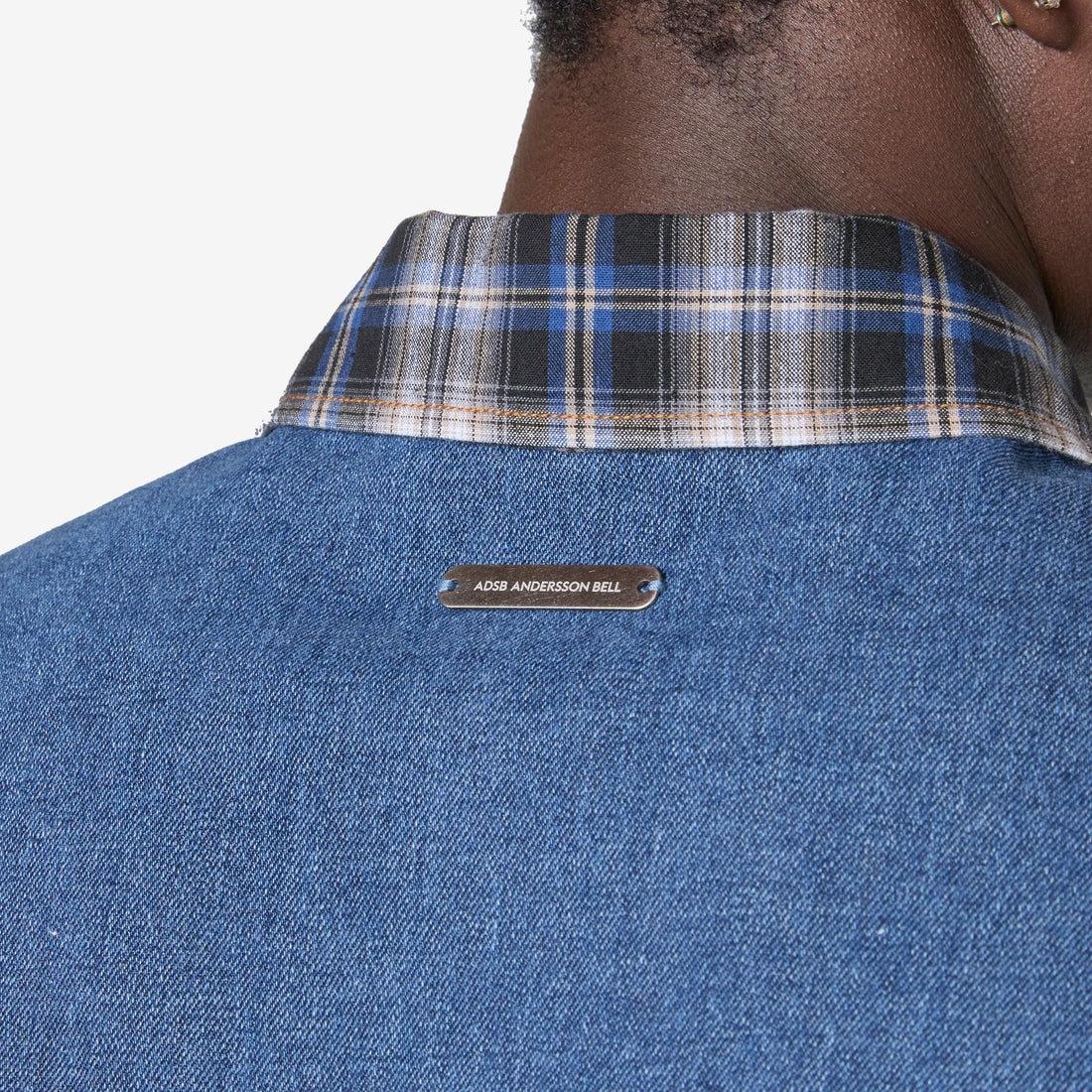 Denim & Check Raw Cut Shirt Blue Shirts