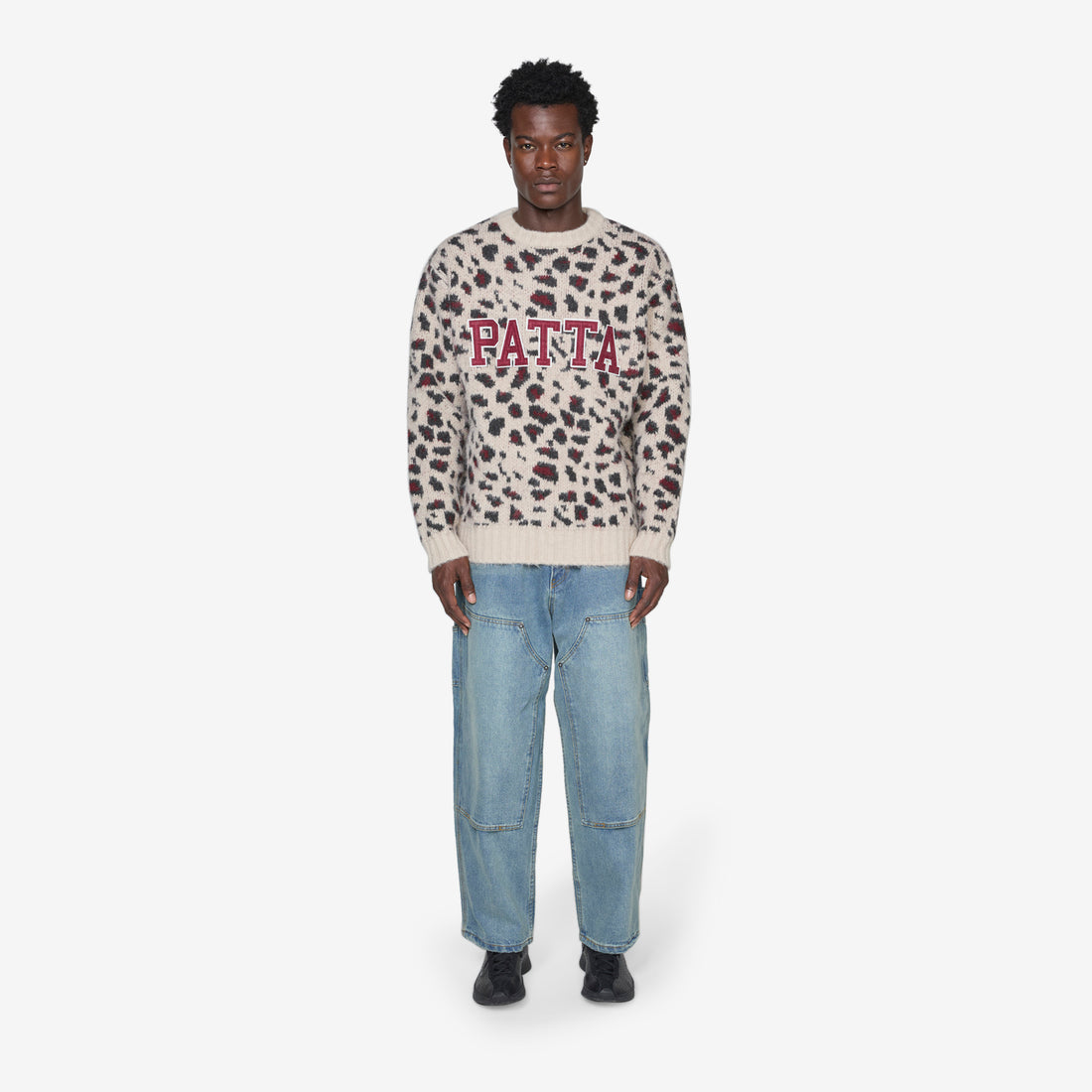 Leopard Brushed Knitted Sweater Multi Jumpers