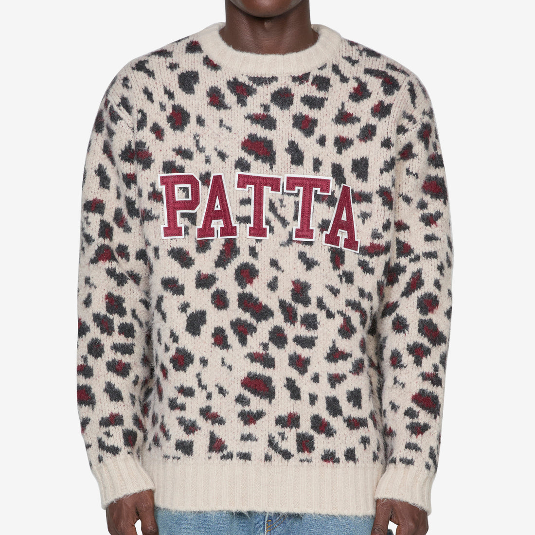 Leopard Brushed Knitted Sweater Multi Jumpers