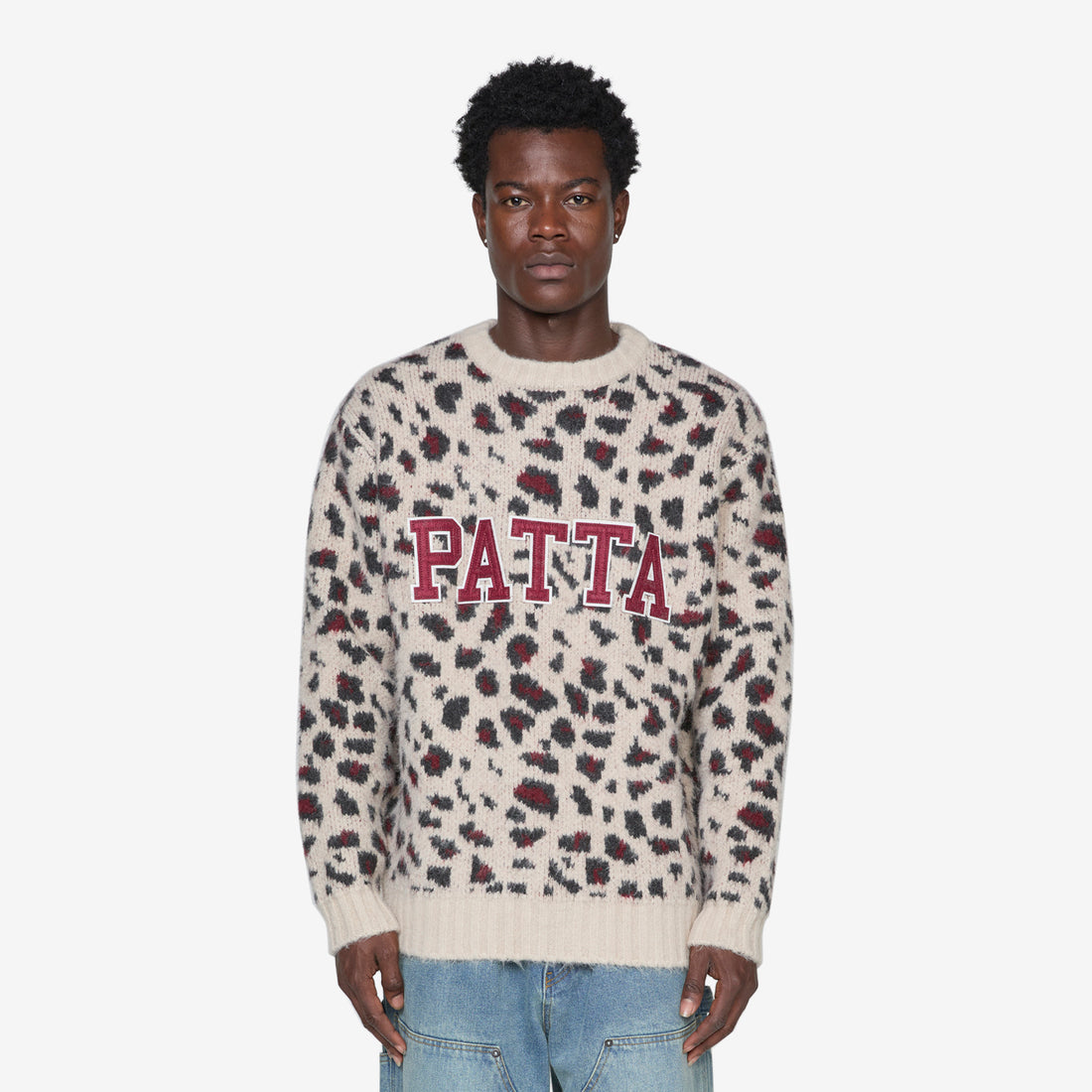 Leopard Brushed Knitted Sweater Multi Jumpers