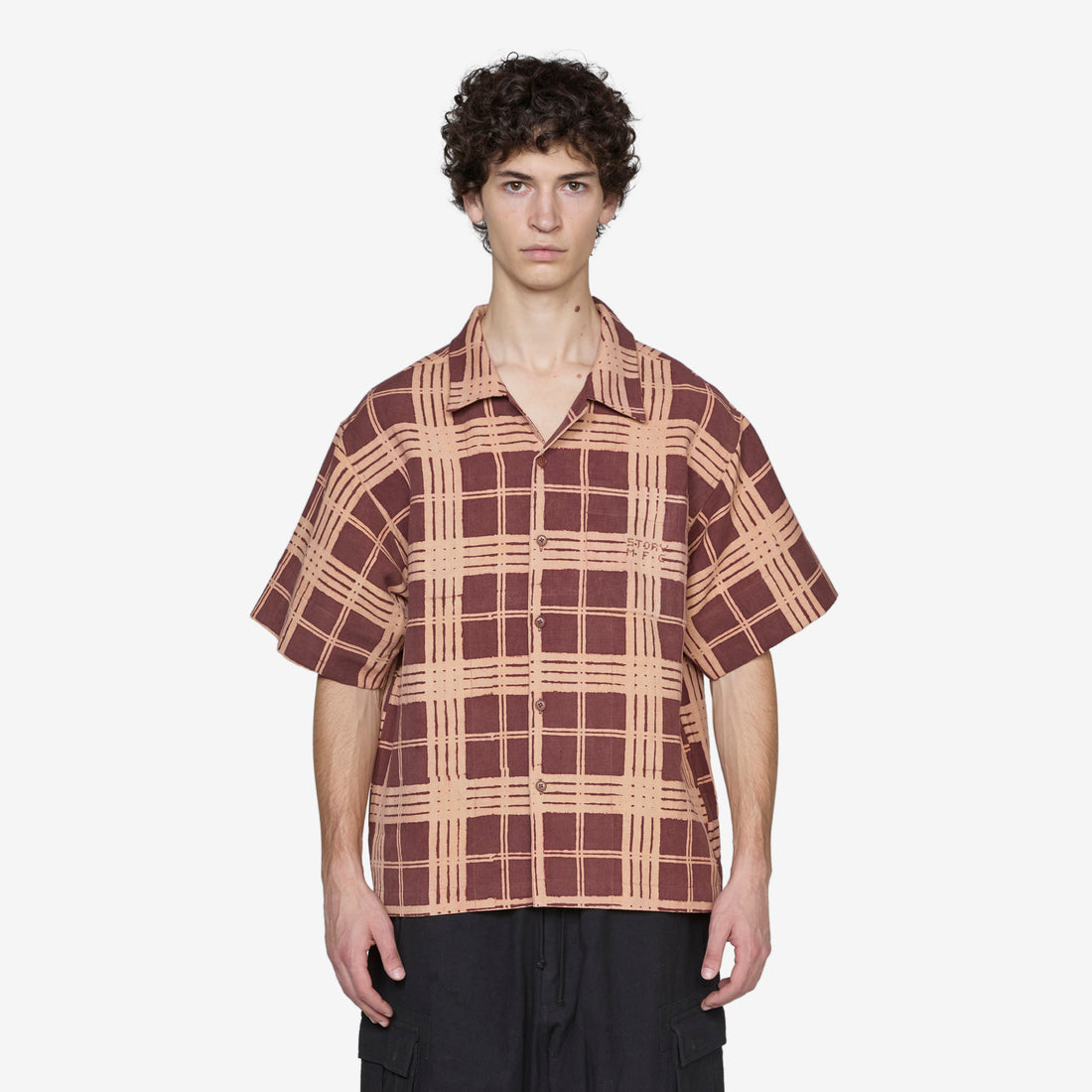 Greetings Shirt Brown Resist Check Shirts