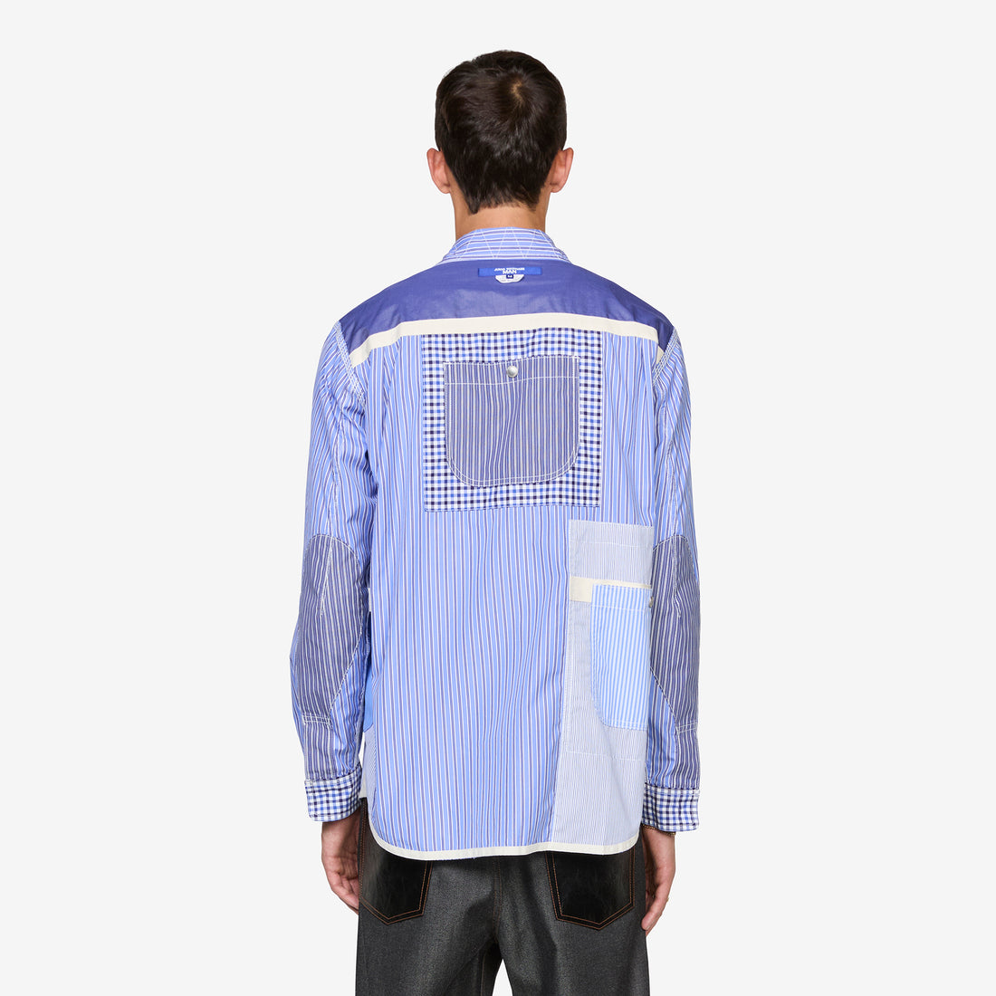 Reversible Patchwork Shirt Navy | Sax | White Mix Shirts