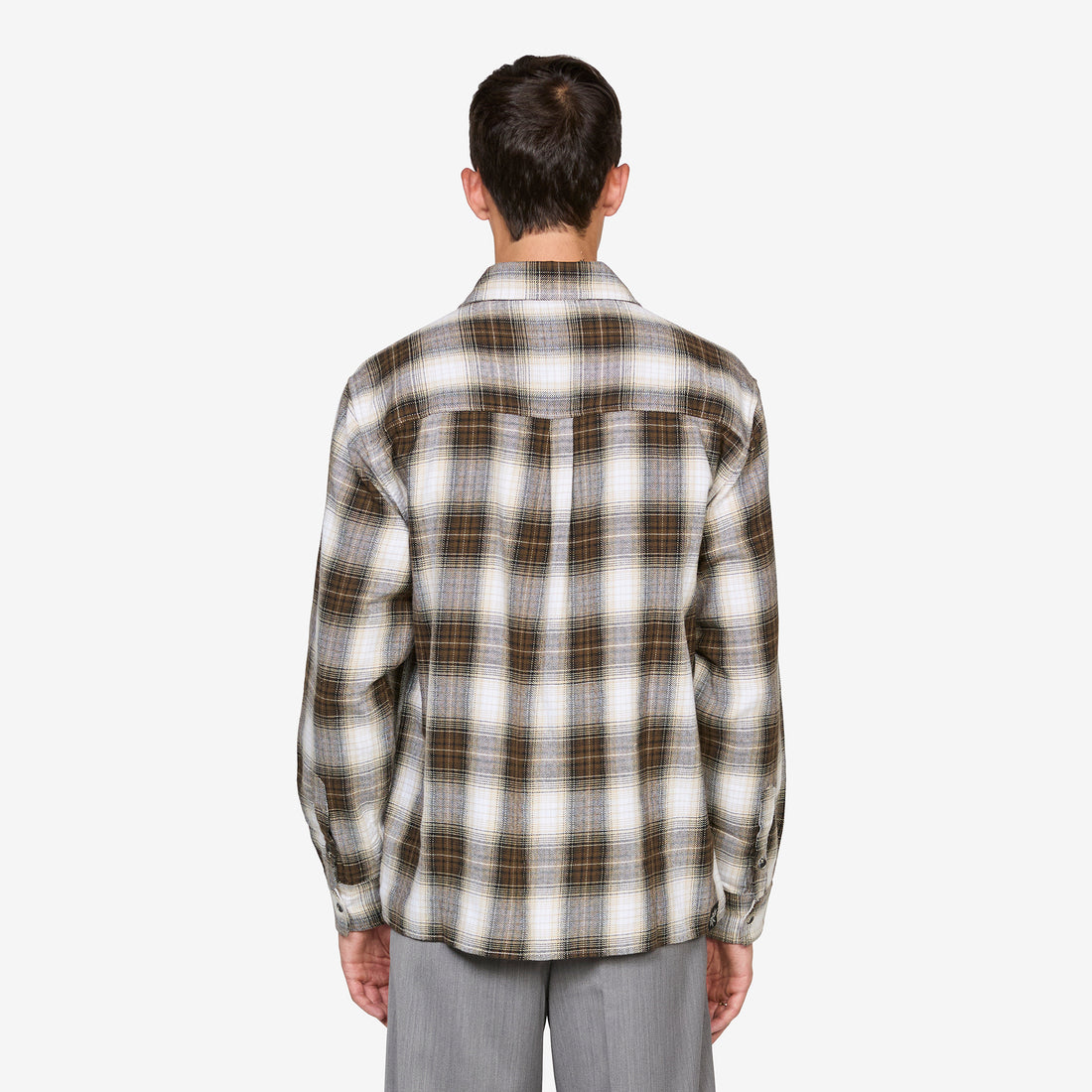 Hold Longsleeve Shirt Brown Check Shirts