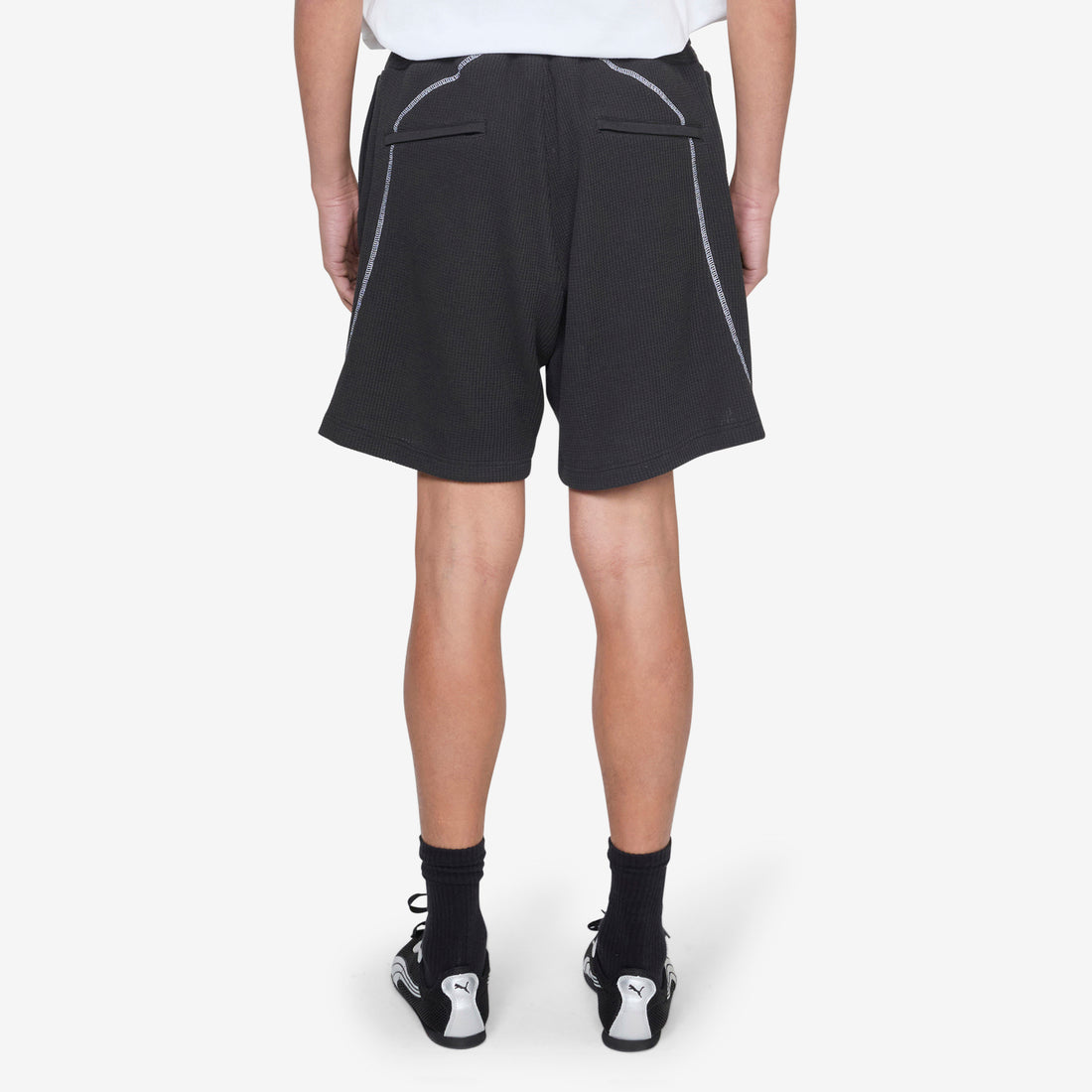 Fabien Waffle Shorts Black Shorts