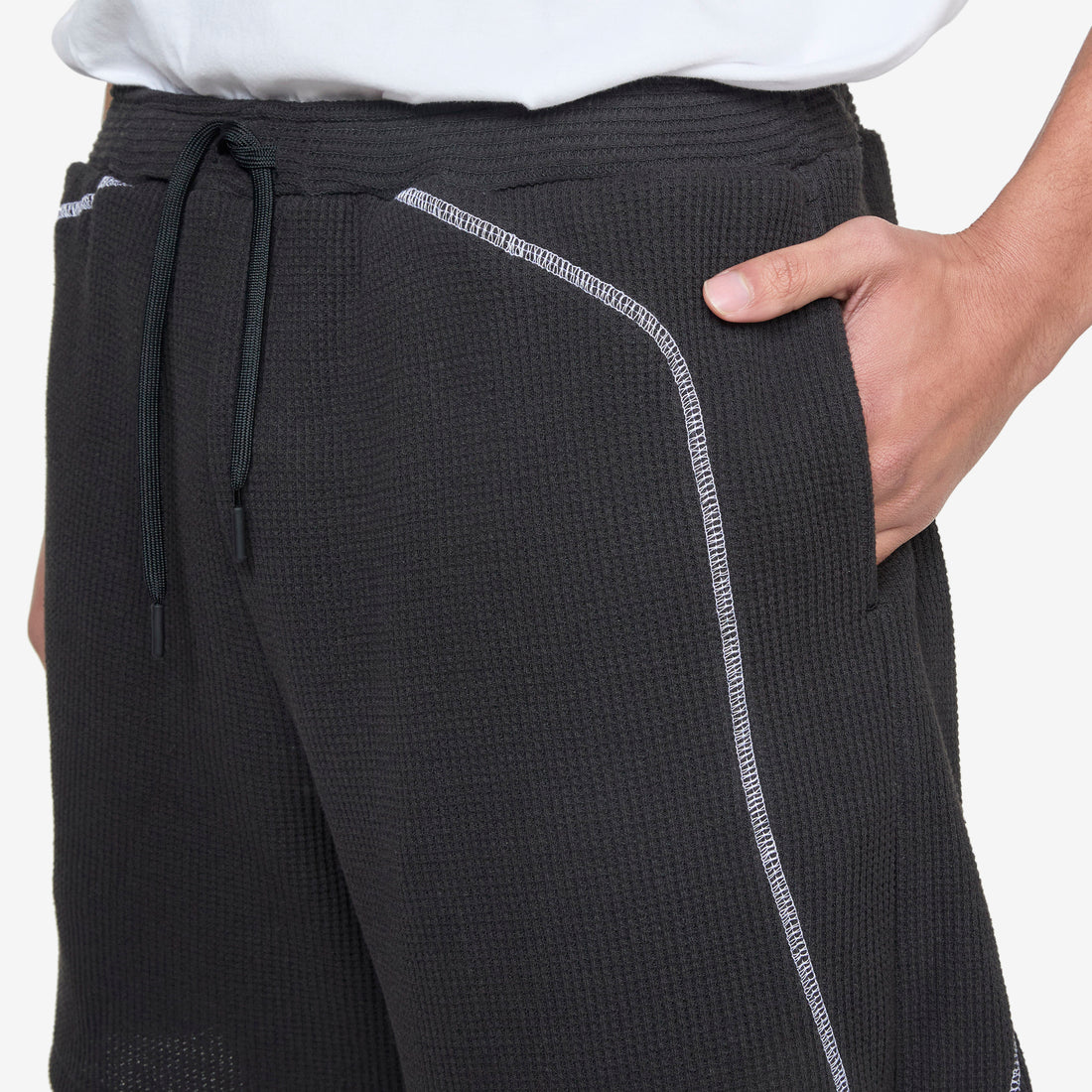 Fabien Waffle Shorts Black Shorts