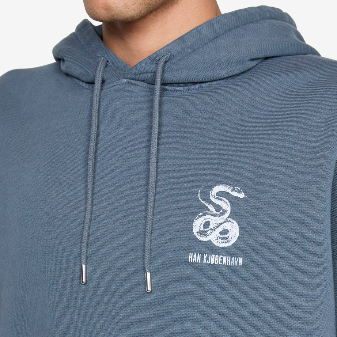 Snake Logo Oversized Hoodie Dark Grey Jumpers