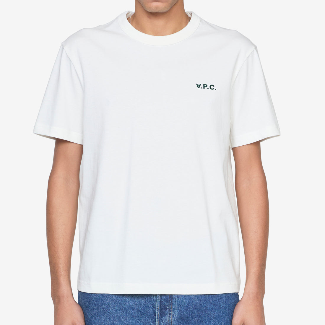 Boxy Petit VPC T-Shirt White | Green Tees