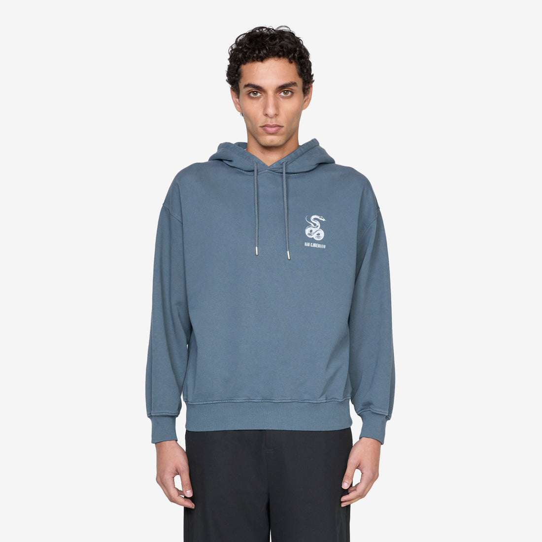 Snake Logo Oversized Hoodie Dark Grey Jumpers