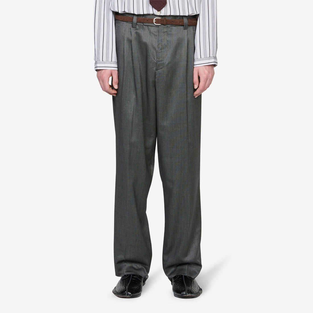 Classic Trousers Fine Silver Stripe Pants