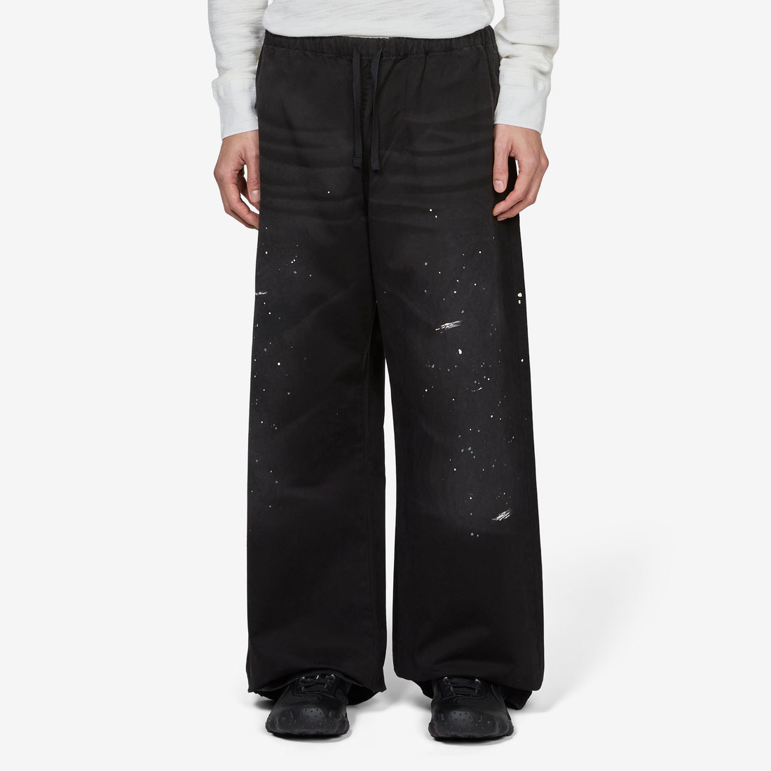 Plott Peached Light Cotton Twill Trouser Black Pants