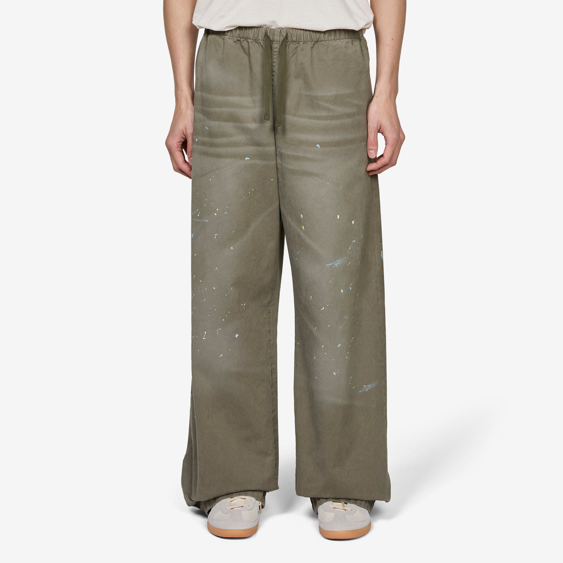 Plott Peached Light Cotton Twill Trouser Dusty Green Pants