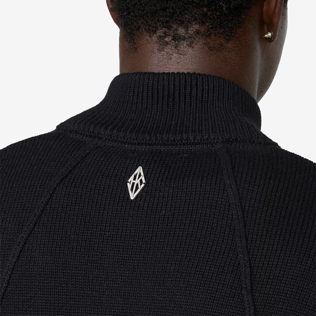 Diamond Knit Cardigan Black Jumpers