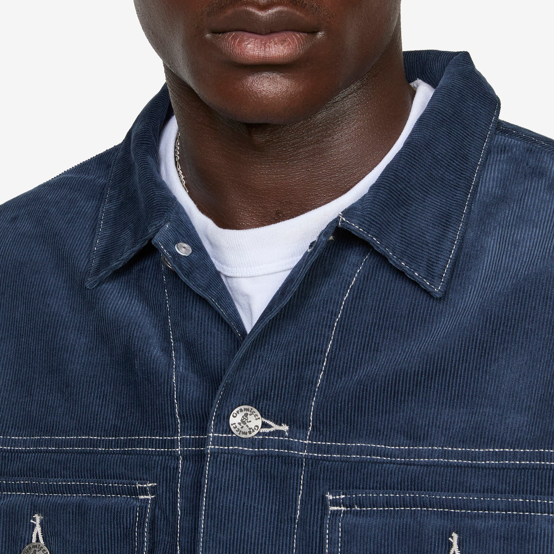 Corduroy Trucker Jacket Navy Jackets