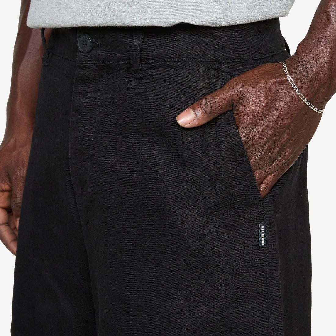 Washed Cotton Shorts Black Shorts