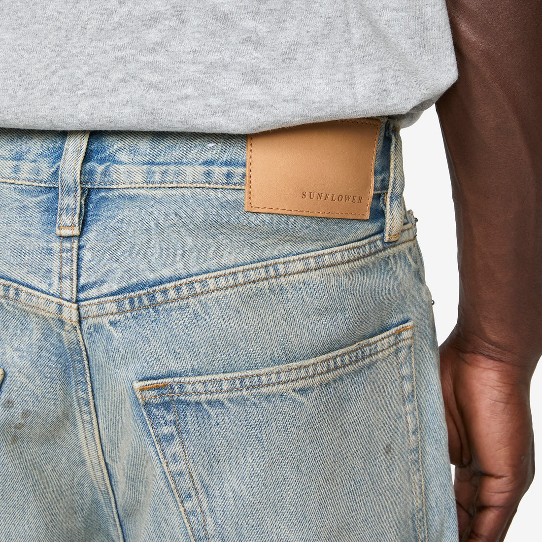 Relaxed Boot Jean Paint Worn Pants