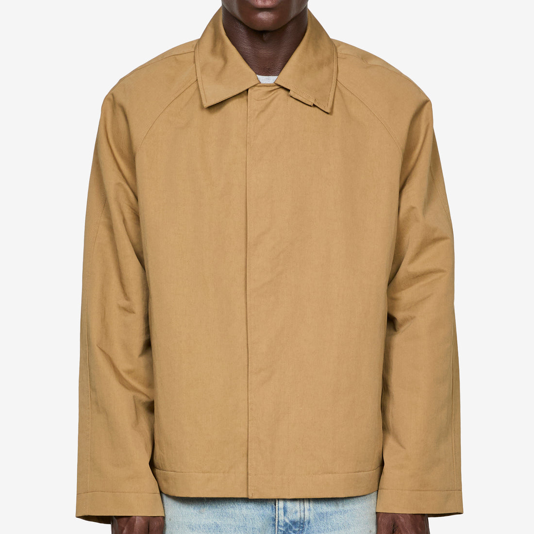 Short Raglan Coat Dark Sand Jackets