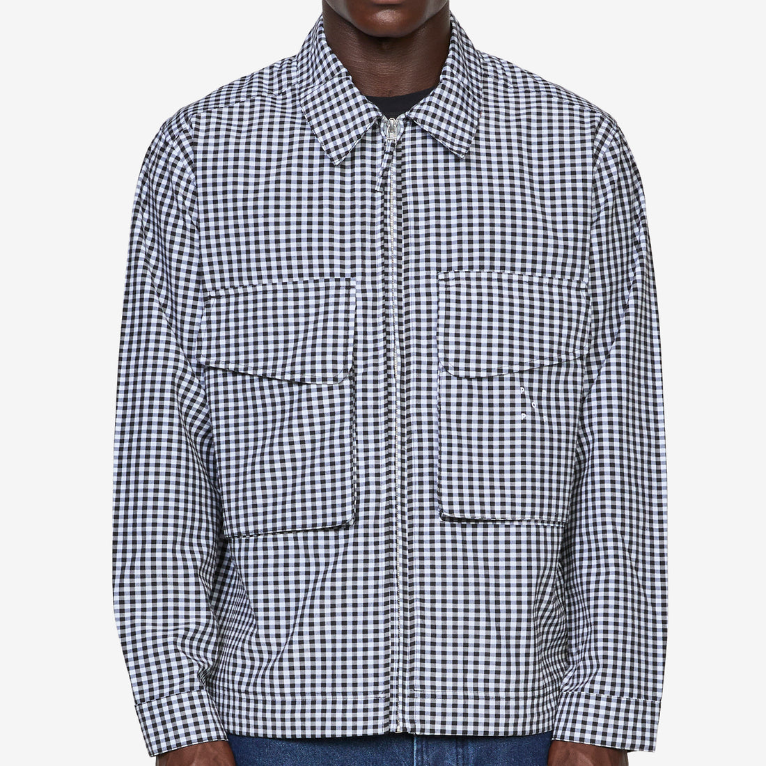 Gingham Boxer Overshirt Black | Off White Shirts