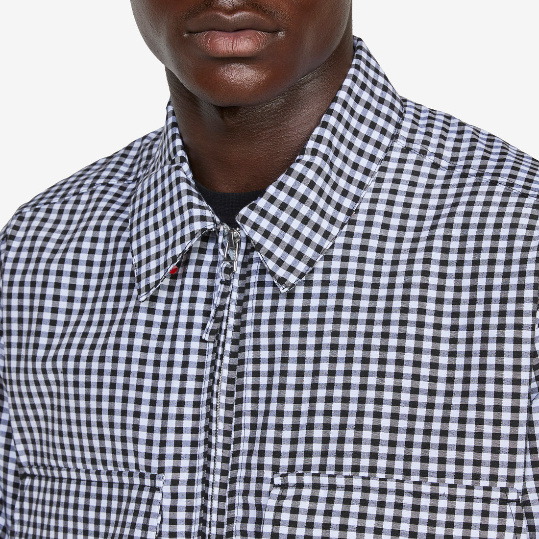 Gingham Boxer Overshirt Black | Off White Shirts