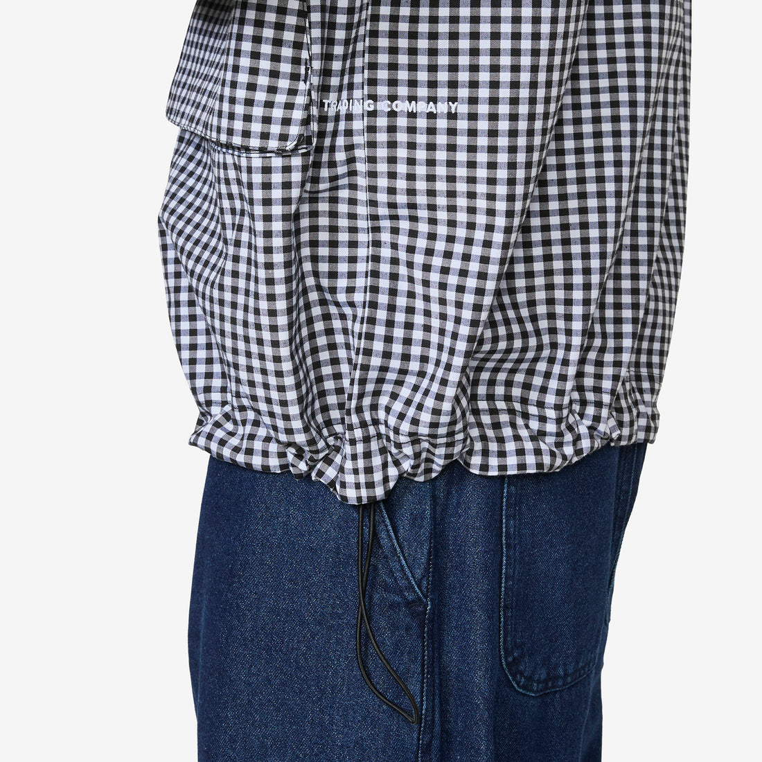 Gingham Boxer Overshirt Black | Off White Shirts