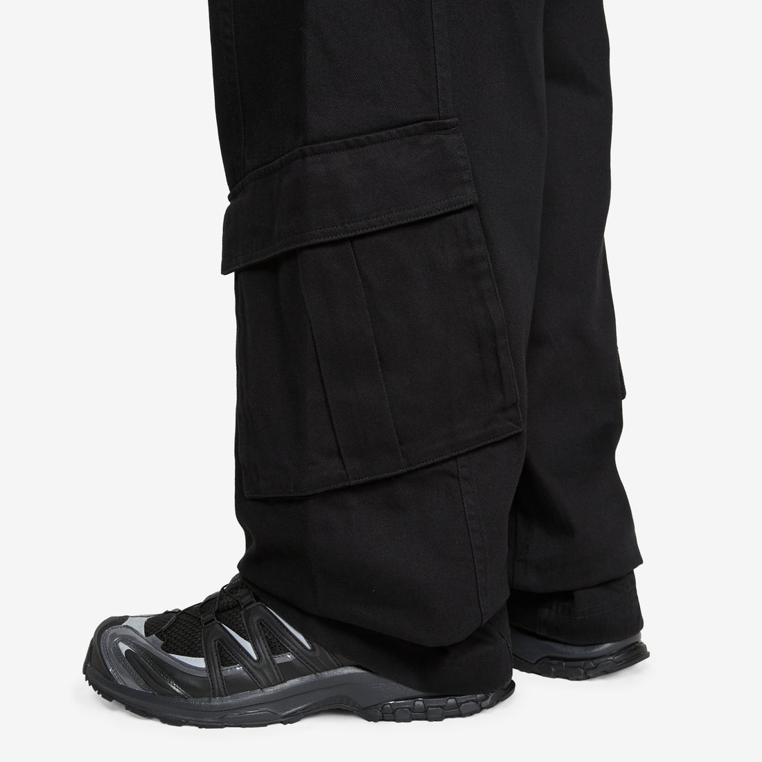 Washed Cargo Pants Black Pants