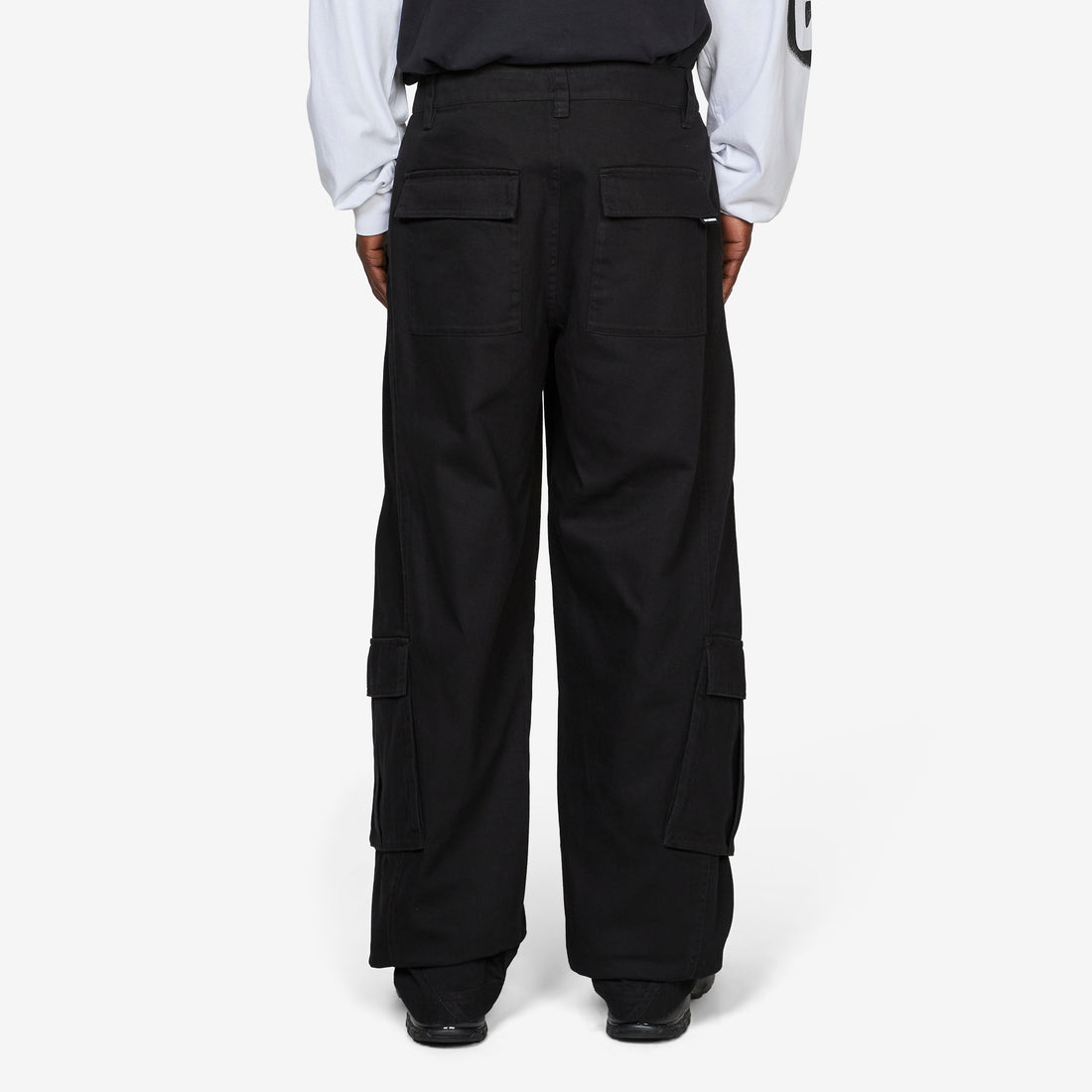 Washed Cargo Pants Black Pants