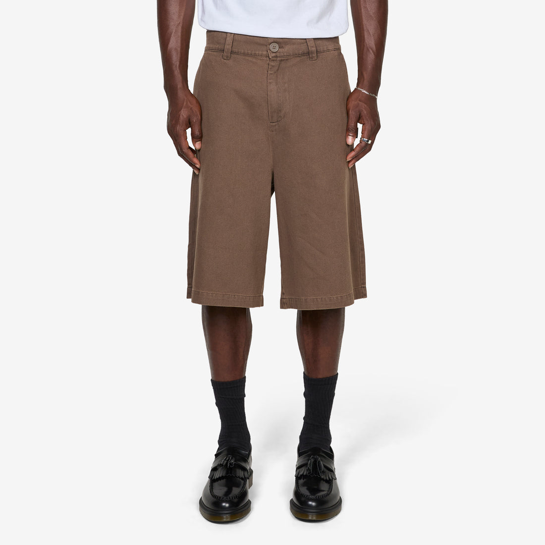 Washed Cotton Shorts Dusty Brown Shorts