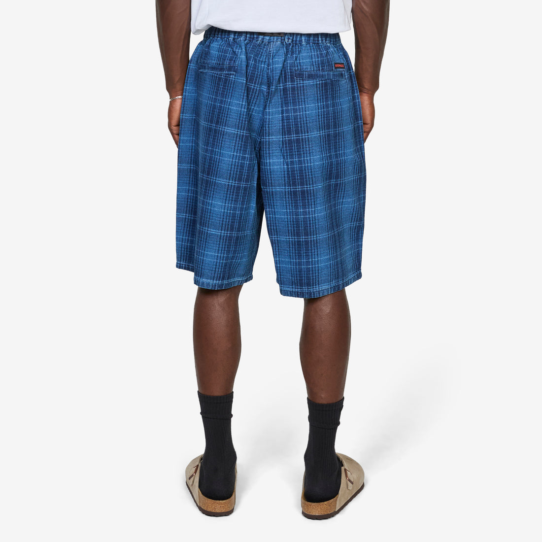 Lagoon Short Denim Plaid Indigo Checkered Plaid Shorts