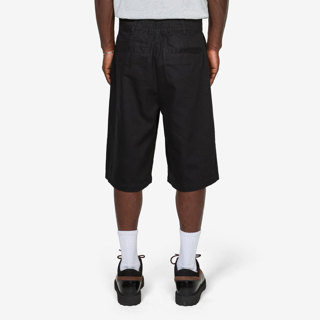 Washed Cotton Shorts Black Shorts