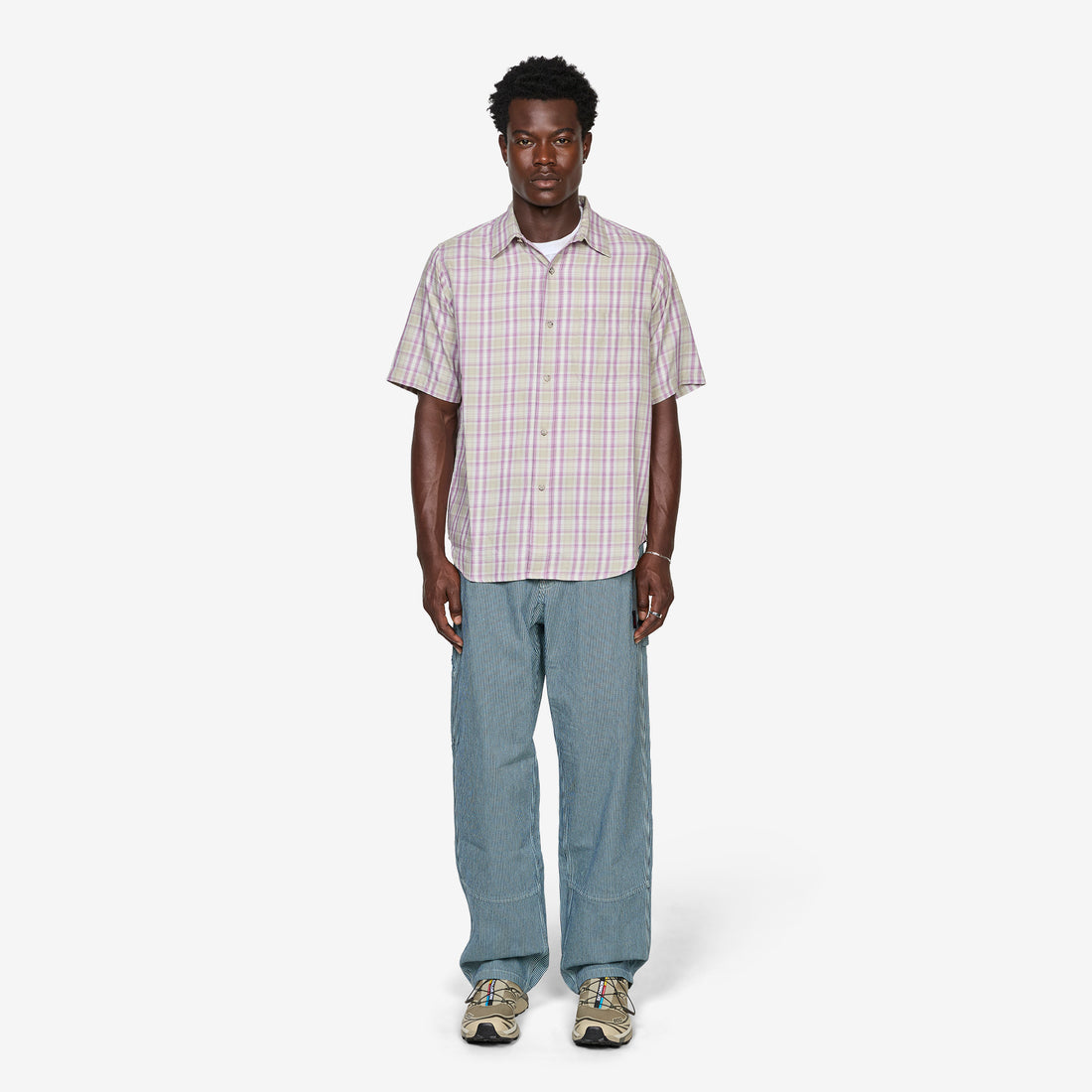 Checkered Ombre Shirt Purple Shirts