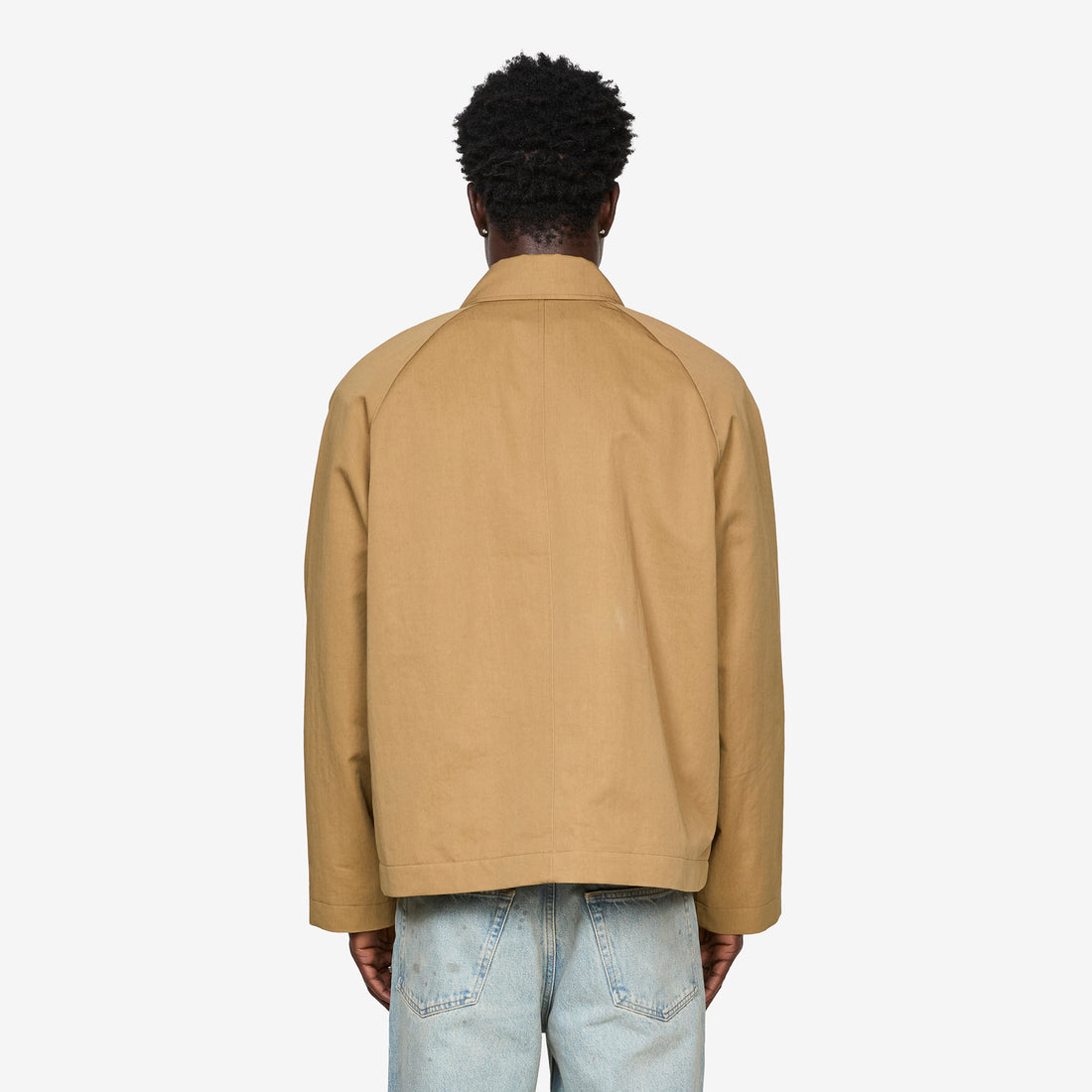 Short Raglan Coat Dark Sand Jackets