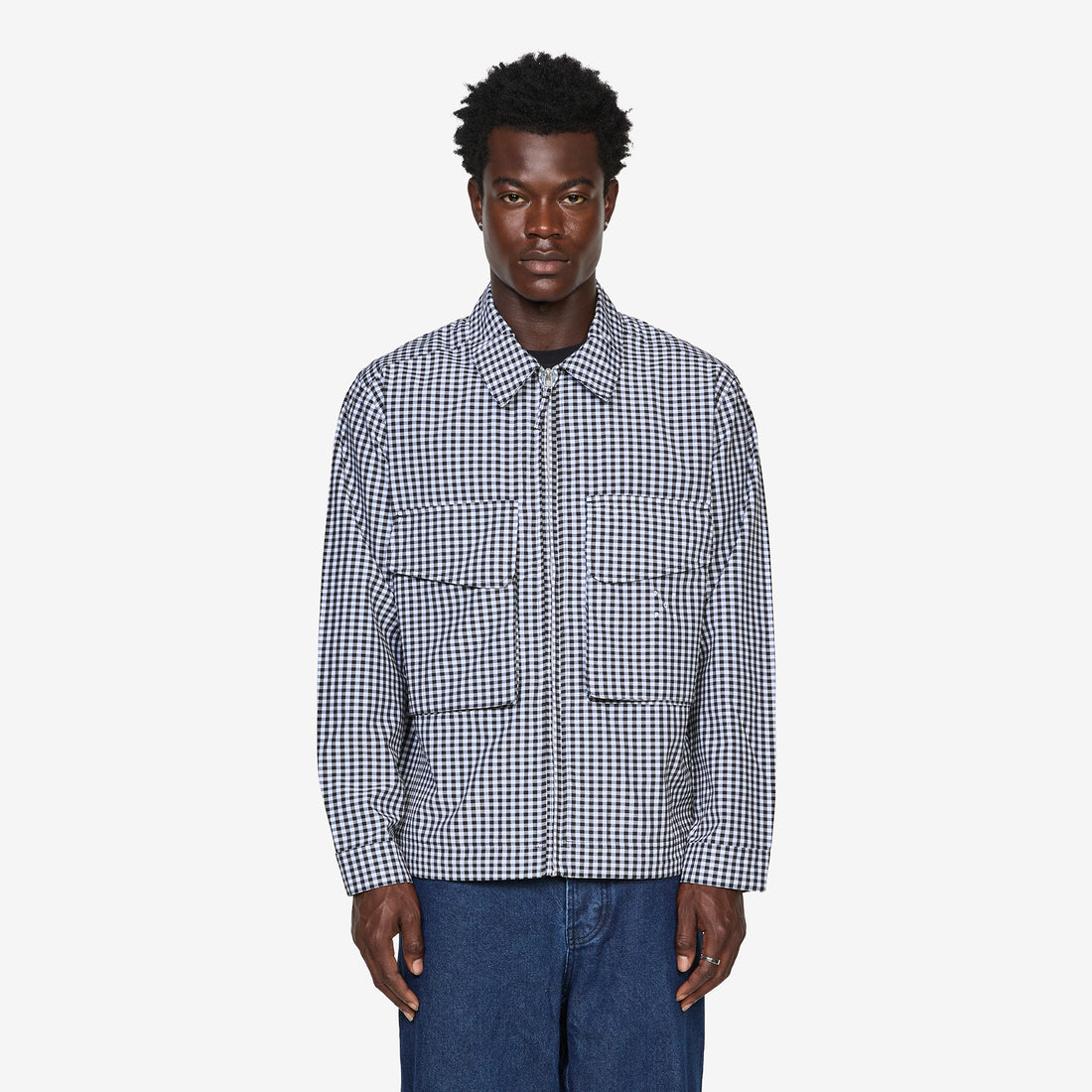 Gingham Boxer Overshirt Black | Off White Shirts