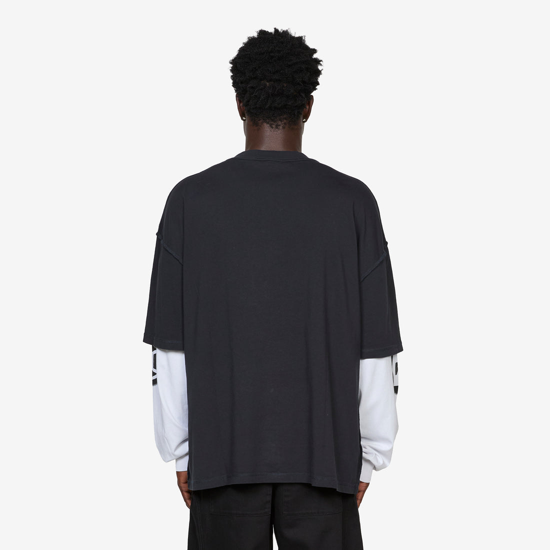 Slam Jam x Longsleeve T-Shirt Deep Black | White Tees