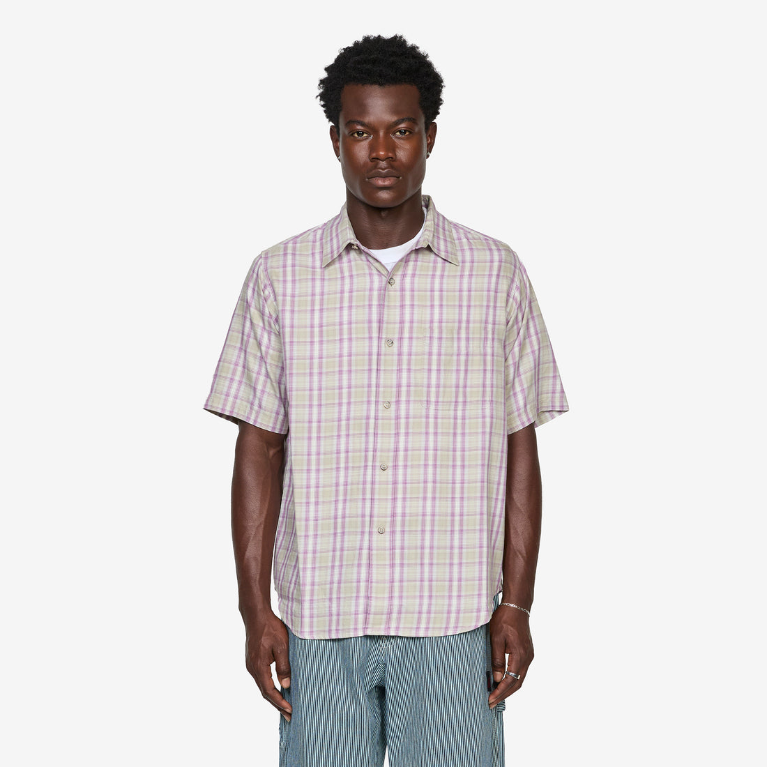 Checkered Ombre Shirt Purple Shirts