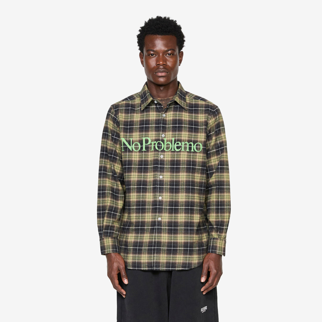 No Problemo Plaid Shirt Green Shirts