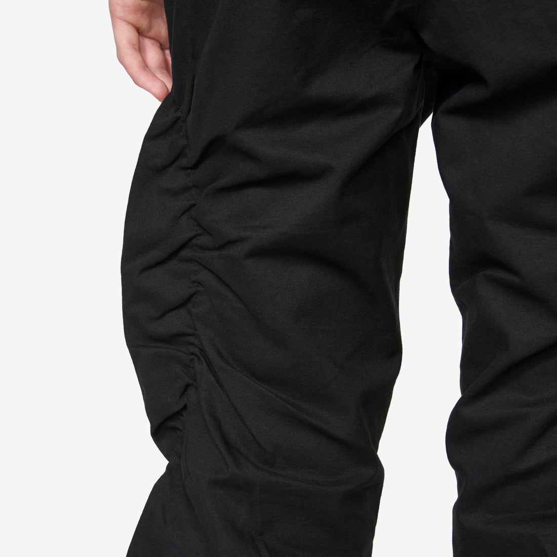 Shirring Pants Black Pants