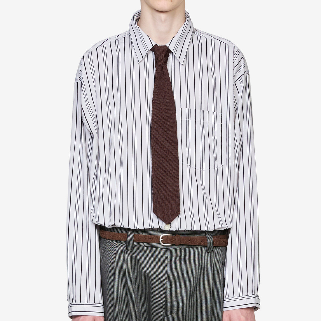 Snooze Shirt Grey Raised Stripe Shirts