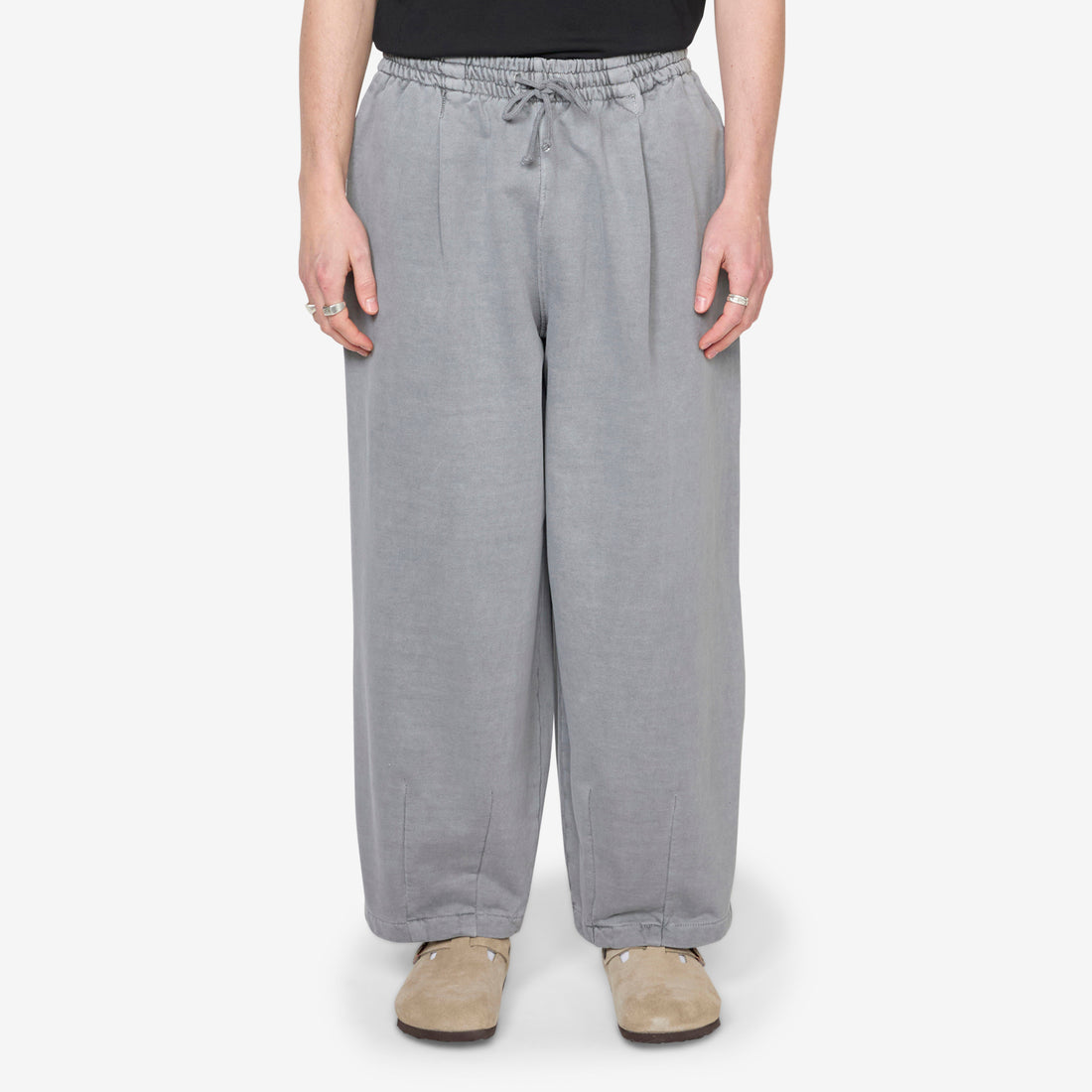 Geo Jogger Washed Grey Pants