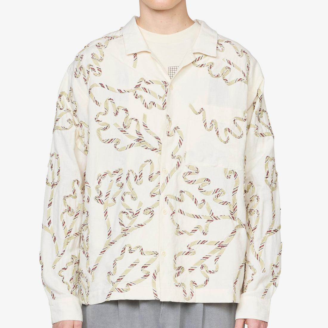 Greetings Longsleeve Shirt Sage Leaf Ribbon Shirts