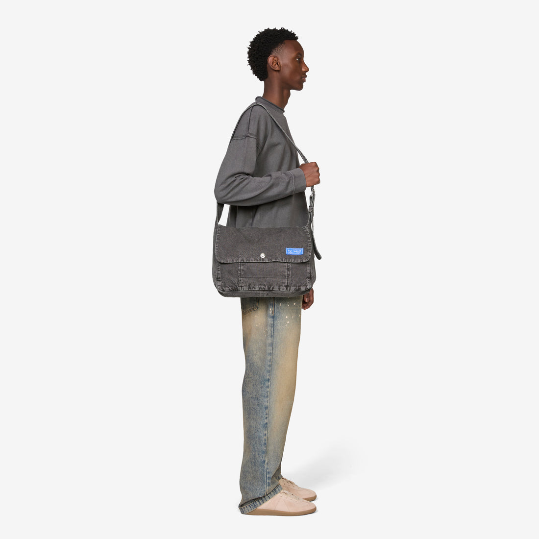Postman Bag Stonewashed Grey Bags