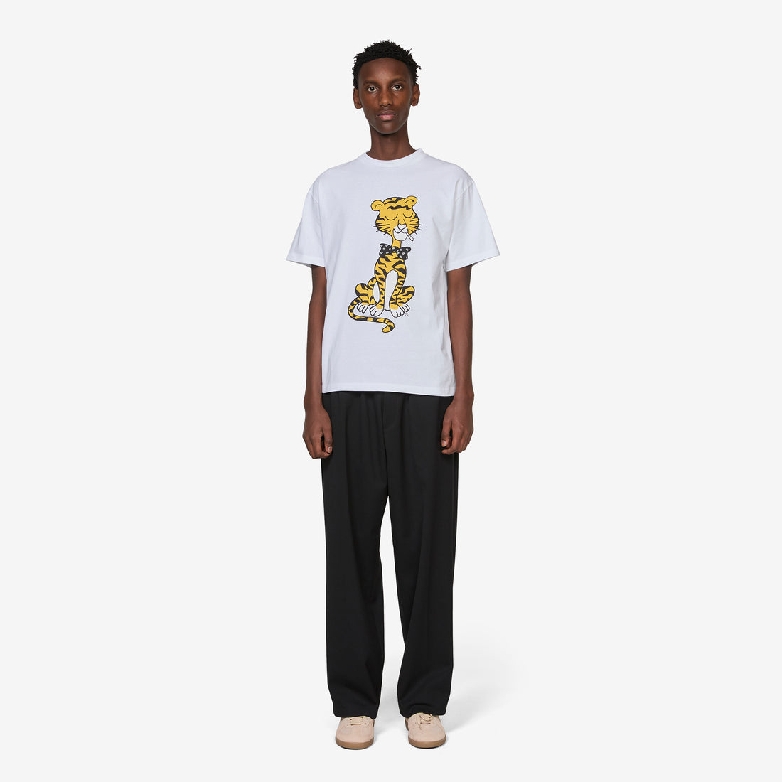 Smoking Tiger T-Shirt White Tees