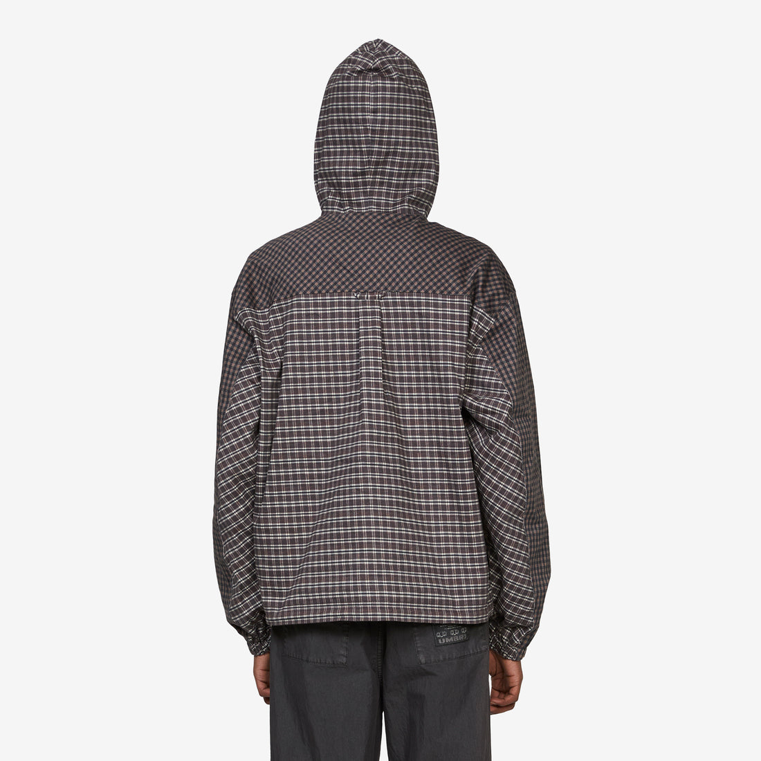 Double Plaid Jacket Dark Brown Jackets