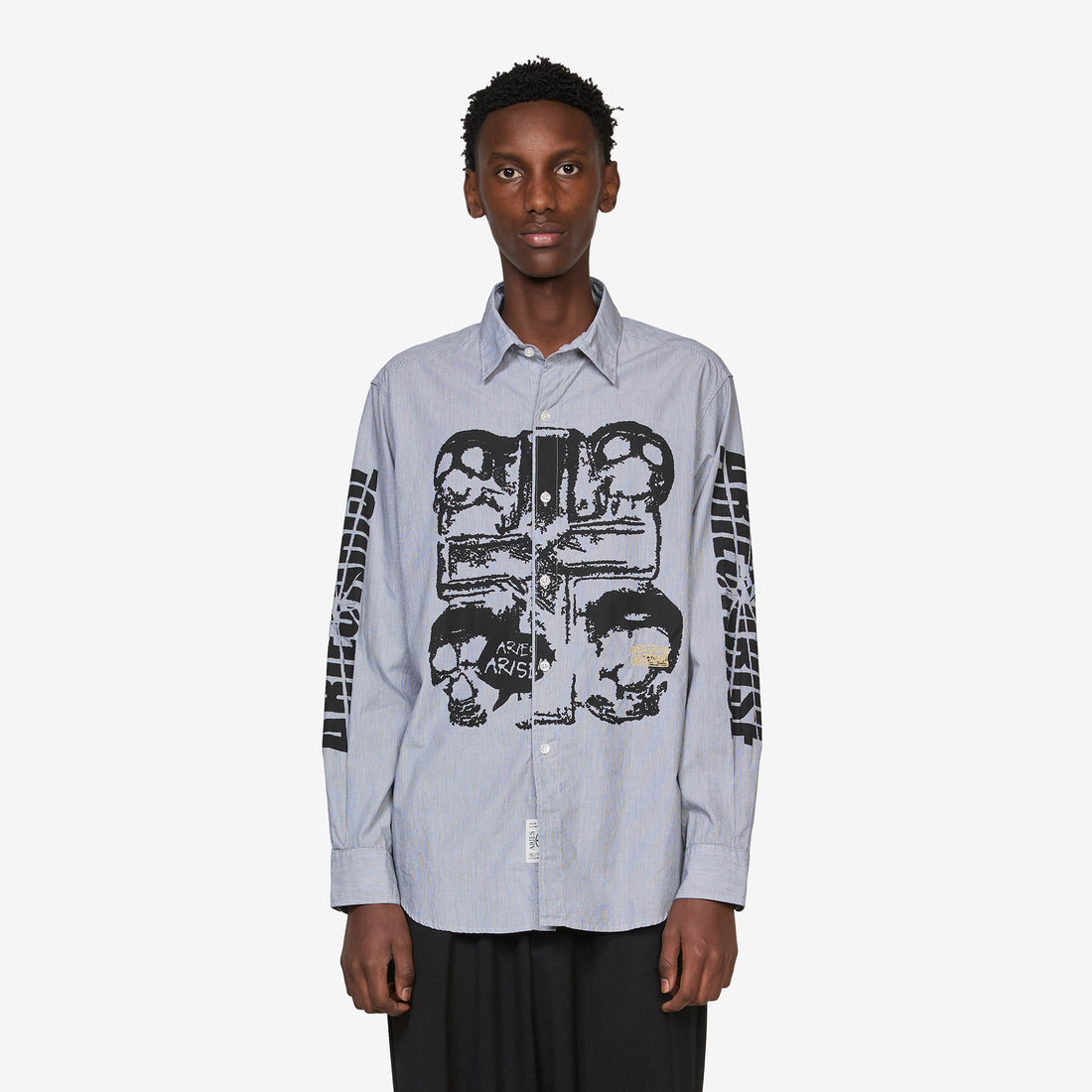 I'm Cross Graphic Poplin Longsleeve Shirt White Shirts