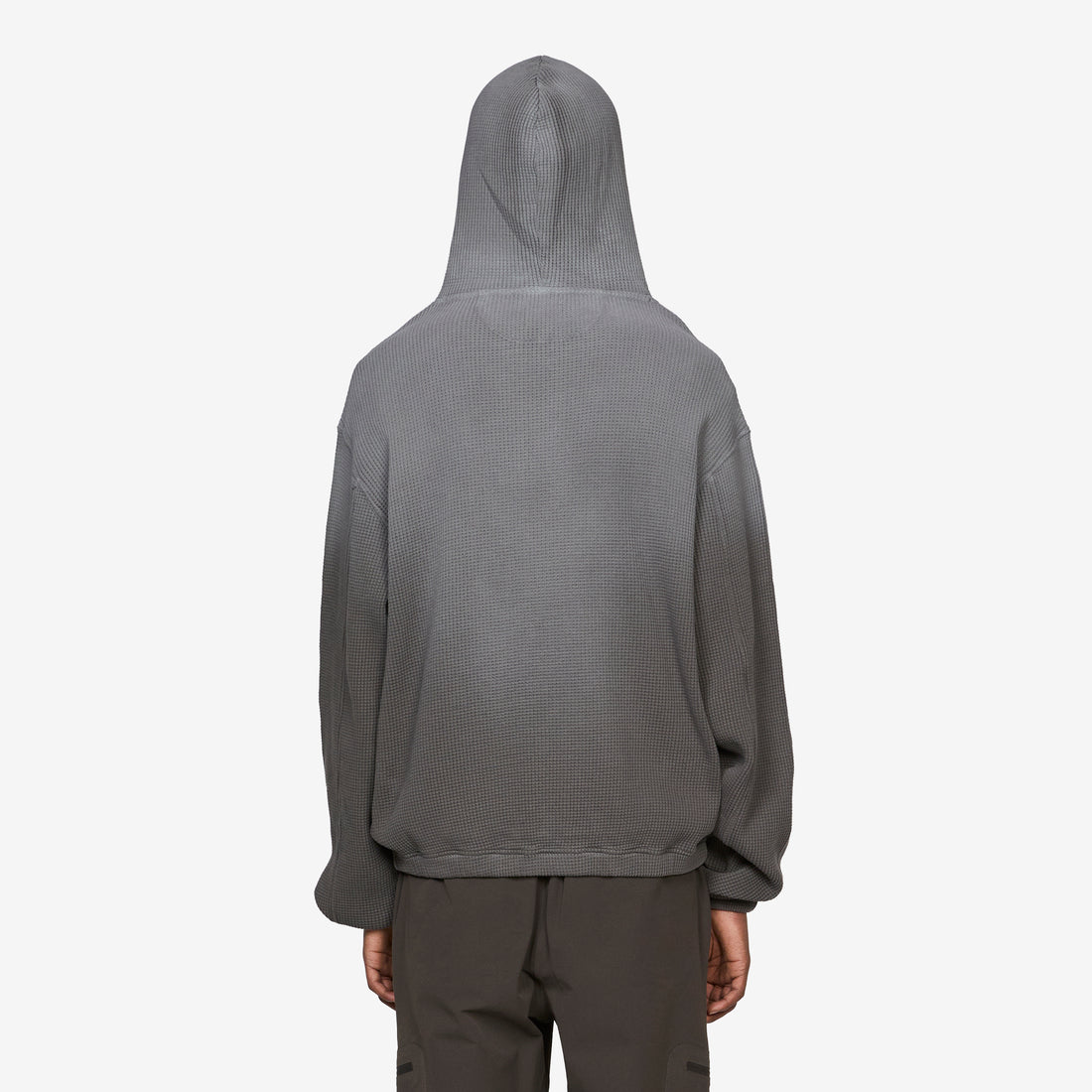 Bee Sun Faded Organic Waffle Zip Up Hoodie Graphite Jumpers
