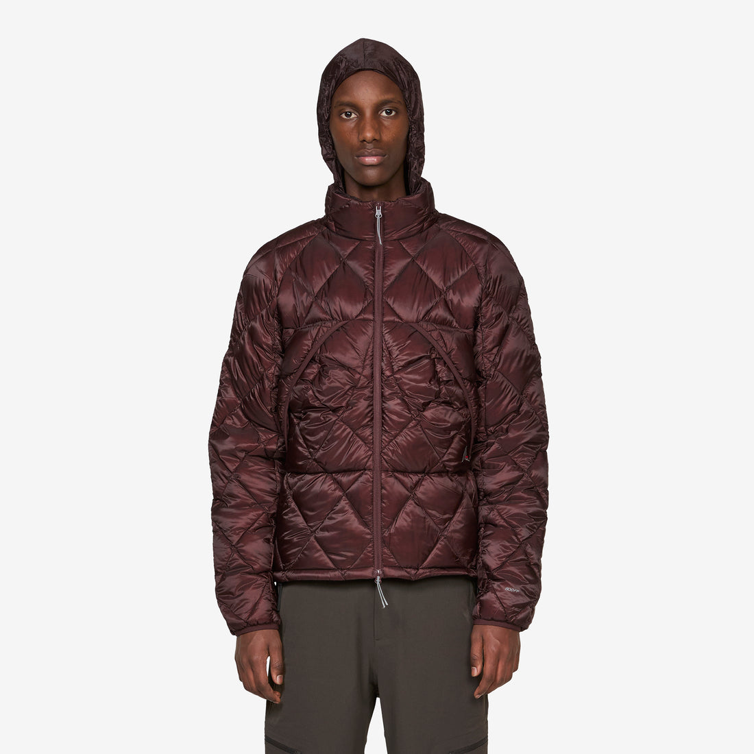 Nuna 800 Fill Power Hooded Down Jacket Burgundy Jackets